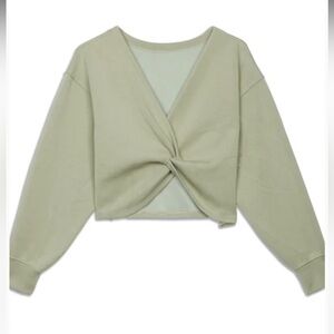 lululemon athletica Twist Front Sweatshirt in Light Green